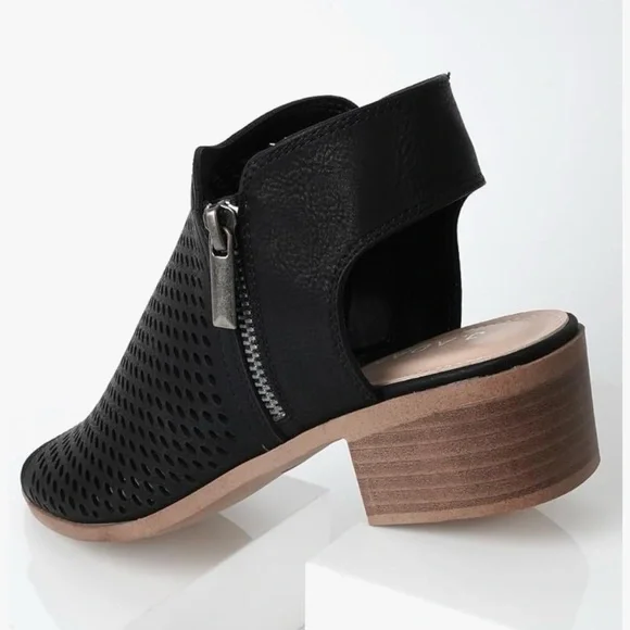 J. Adams Black Peep Toe Ankle Booties New in Box NIB size 10 - Picture 6 of 12